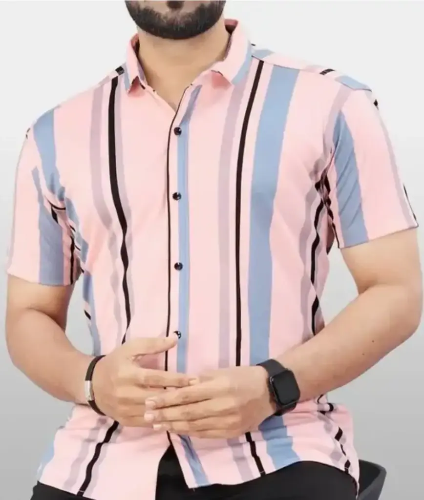 Pink half sleev shirt for men